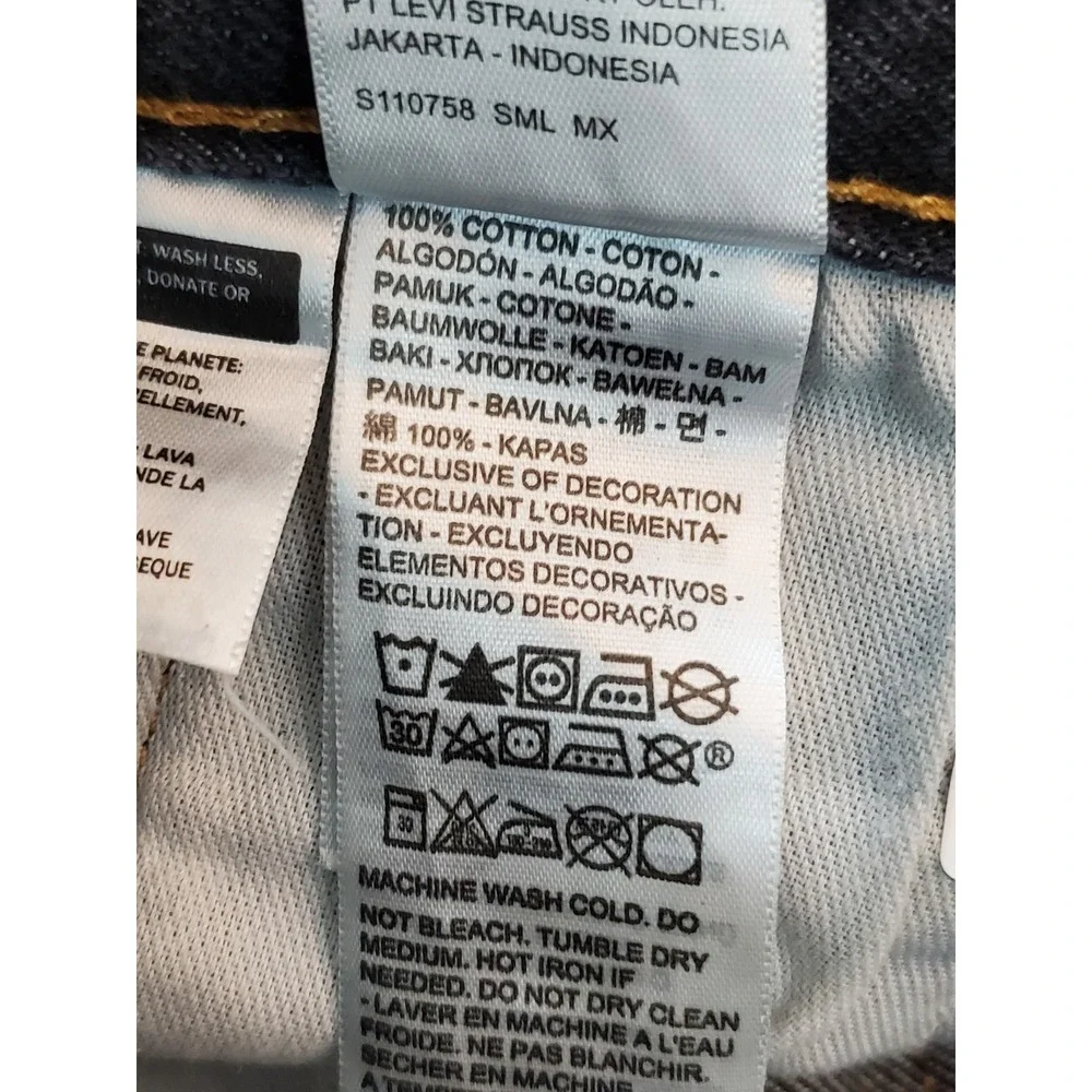Levi's 501 Men Jeans 32X32 Dark Blue Denim Original‎ Fit Straight Leg 28